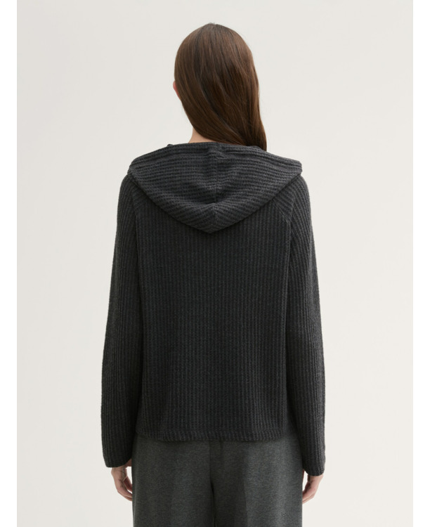 Losse hoodie met structuur