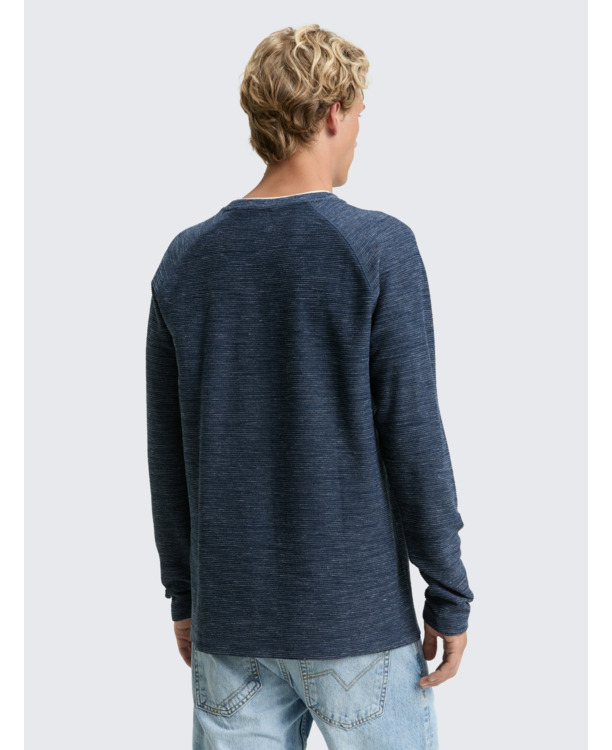 Shirt met lange mouwen en textuur