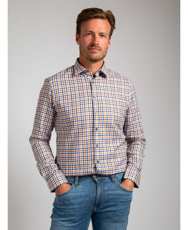 Suitable Overhemd Rood Gele Ruiten