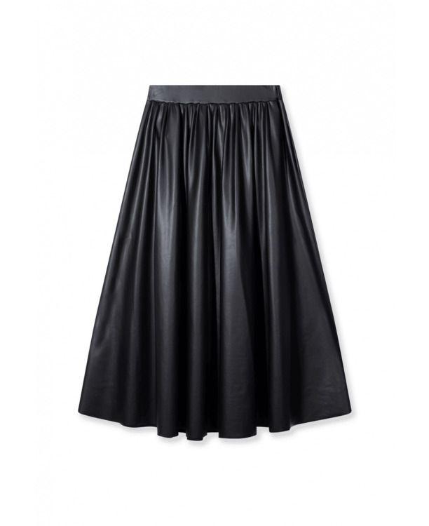 10DAYS Dames leren plissé rok polyester elastaan