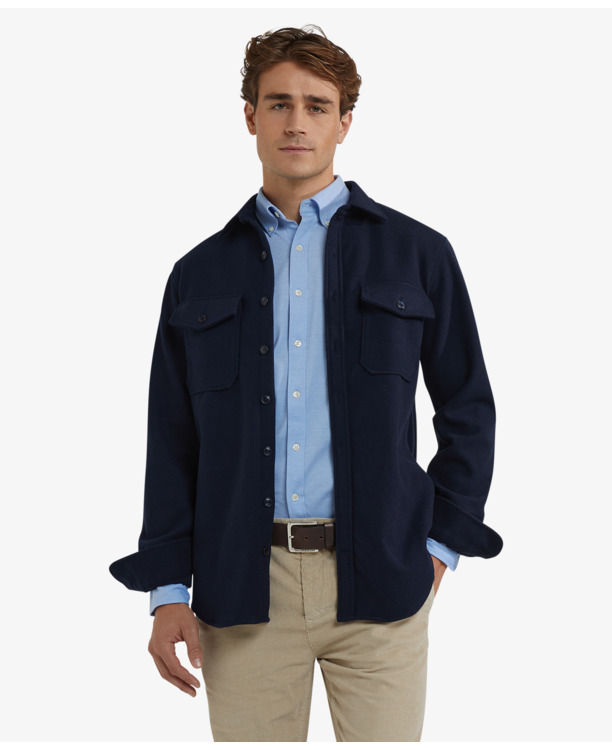 Wool Look Overshirt Heren