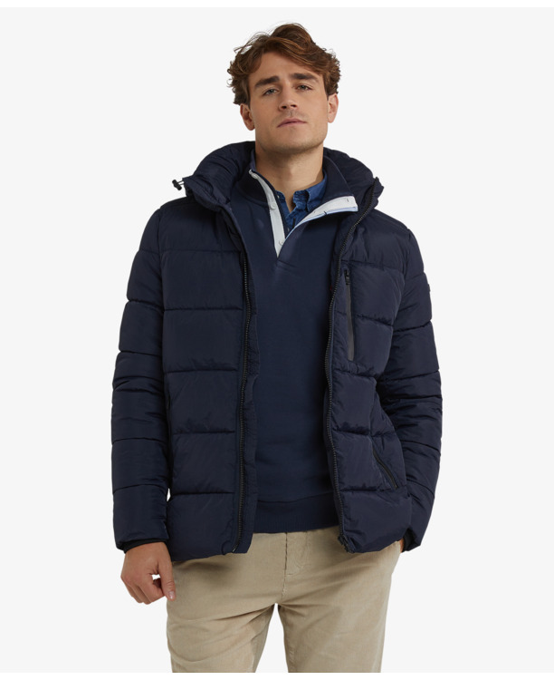 Hooded Bomber Jacket 100% Polyester Heren