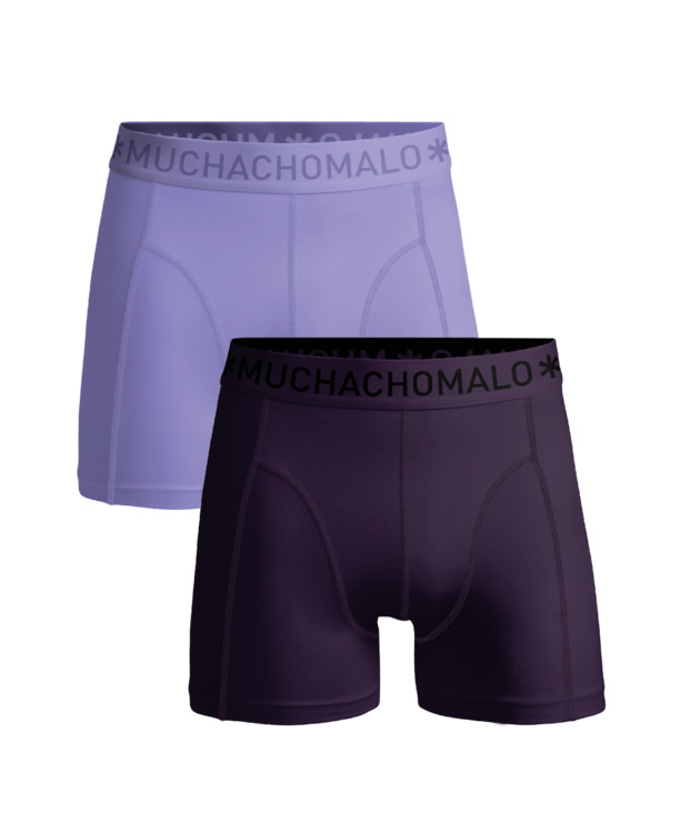 Heren 2-Pack Boxershorts Effen Purple