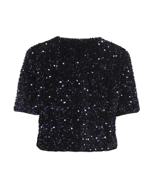 Regular Fit O-Neck 2/4 Sleeves (2/4) Feesttop met strikdetail en koordsluiting voor een glamoureuze look