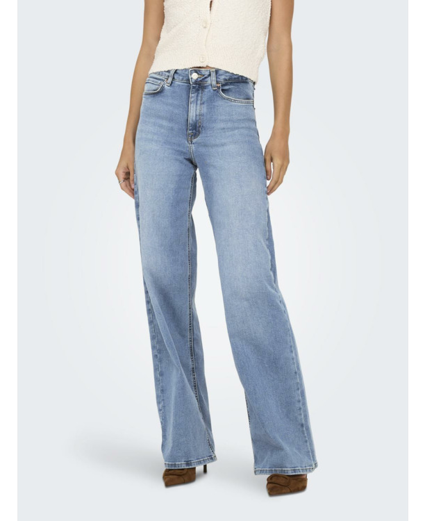 Wide Leg Fit Jeans met hoge taille met wijde pijpen en achterzakken