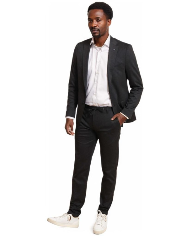 Suitable Kostuum Albatros Melange Antraciet