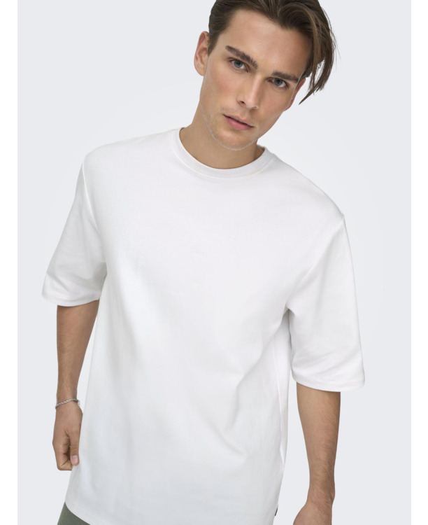 Relaxed Fit O-hals T-shirt met korte mouwen in relaxte pasvorm voor heren Heren