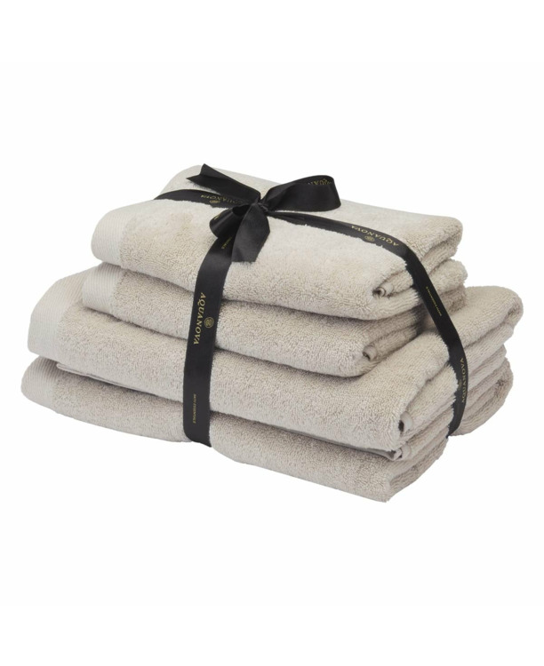 Rio - Handdoek bundel - GOTS KATOEN - 2x 50x100 + 2x 67x130 cm - Beige