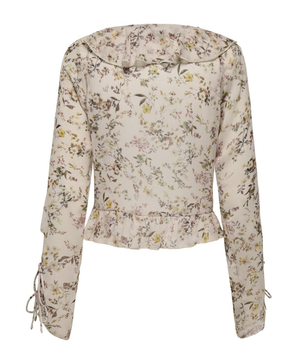 Regular Fit V-Neck Long Sleeves (L/S) Perfect voor de zomer: top met V-hals en trekkoord