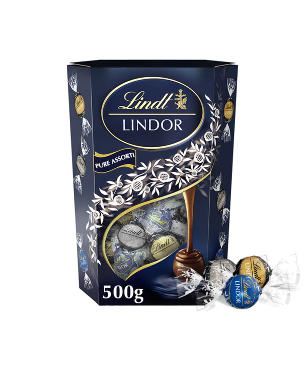 LINDOR Pure Assorti chocolade bonbons 500g