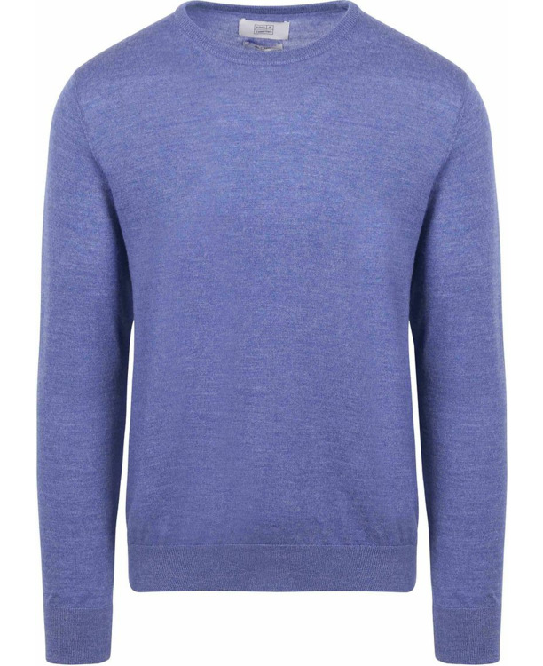 King Essentials The John Pullover Merino Mid Blauw