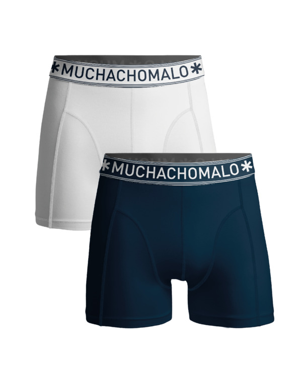 Heren 2-Pack Boxershorts Effen Blue/White