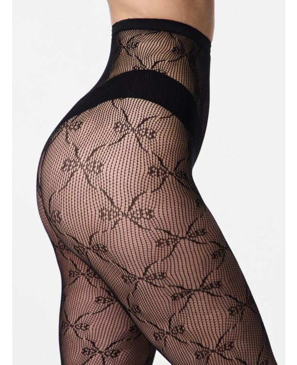 PCROW FISHNET BOW TIGHTS