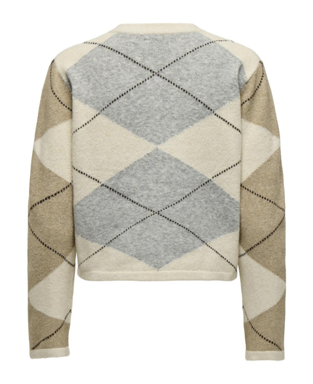 Regular Fit O-Neck Long Sleeves (L/S) Trendy regular fit gebreid vest met knoopsluiting