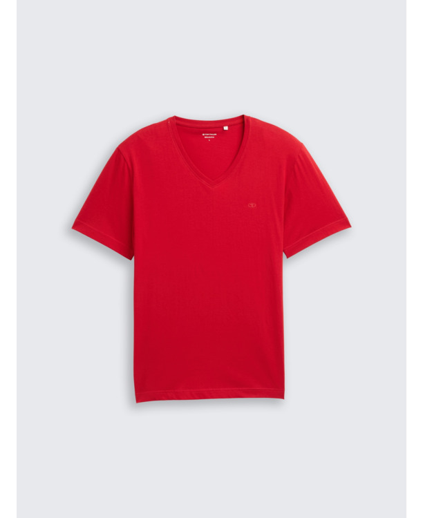 Basic T-shirt met V-hals