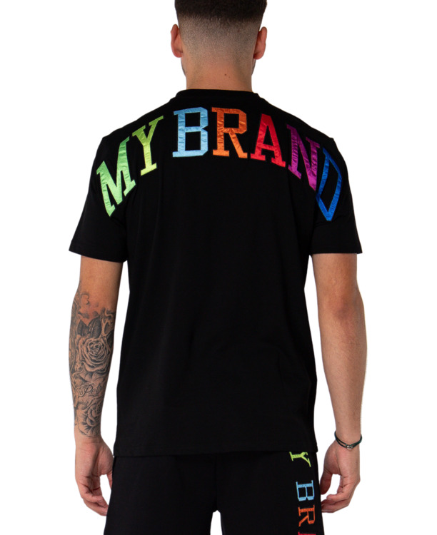 MY BRAND RAINBOW COLLEGE T SHIRT