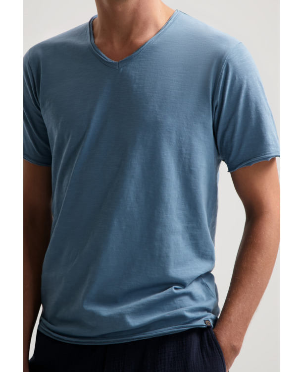 Basic Round Neck Tee Slub Jersey