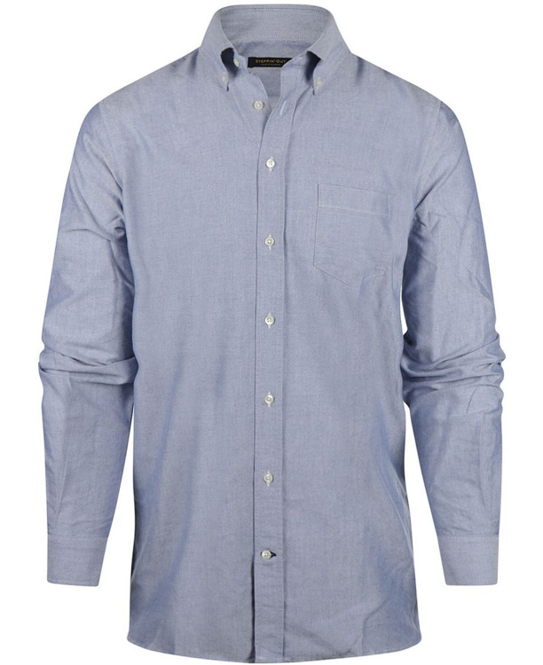 Steppin' Out Overhemd Oxford Melange Blauw