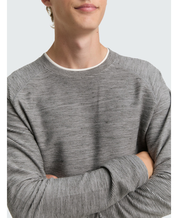 Shirt met lange mouwen en textuur