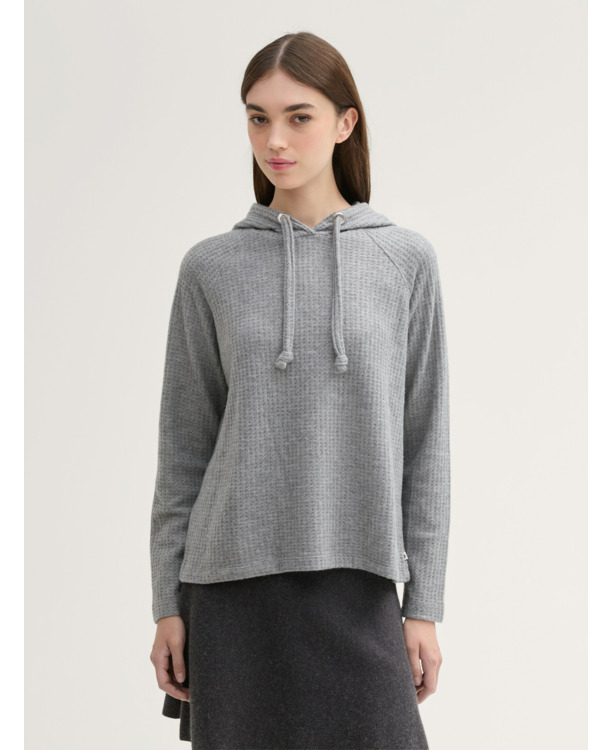 Losse hoodie met structuur