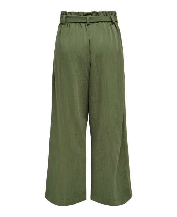 Flared Fit Paperbag broek met riem