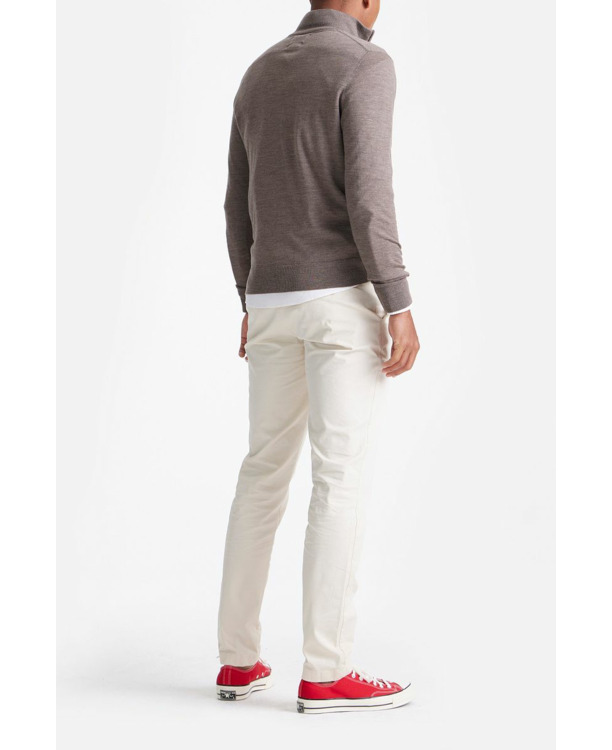 King Essentials The Michael Half Zip Pull Merino Bruin