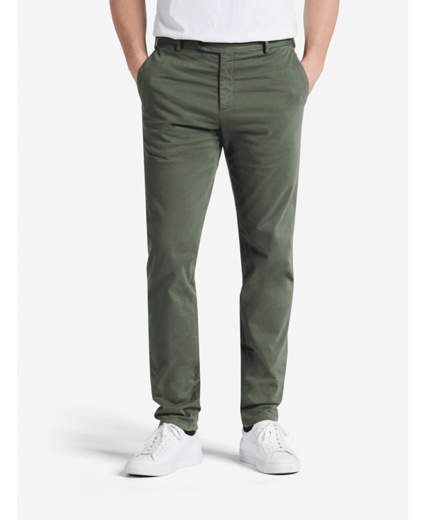 No Label Heren Broek Beige Diego Cotton-Stretch