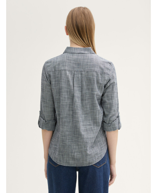 Regular fit blouse van katoen