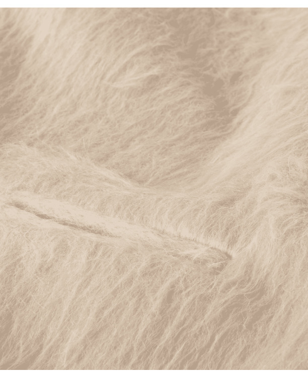 hairy sleeveless blazer