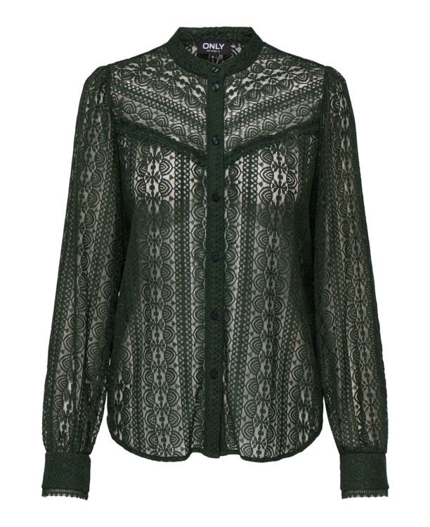 Regular Fit Shirt Collar Long Sleeves (L/S) Vrouwelijke overhemdkraag, met manchetten met knopen en normale pasvorm