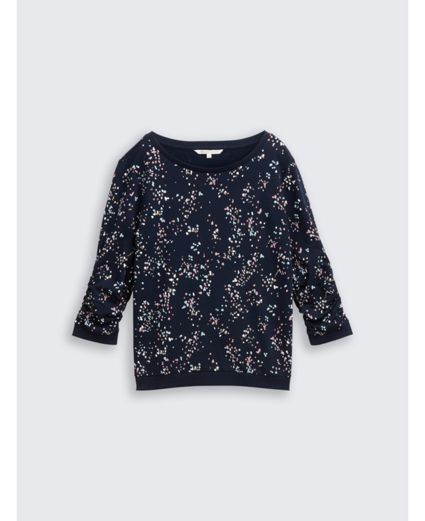 Basic sweatshirt met all-over print