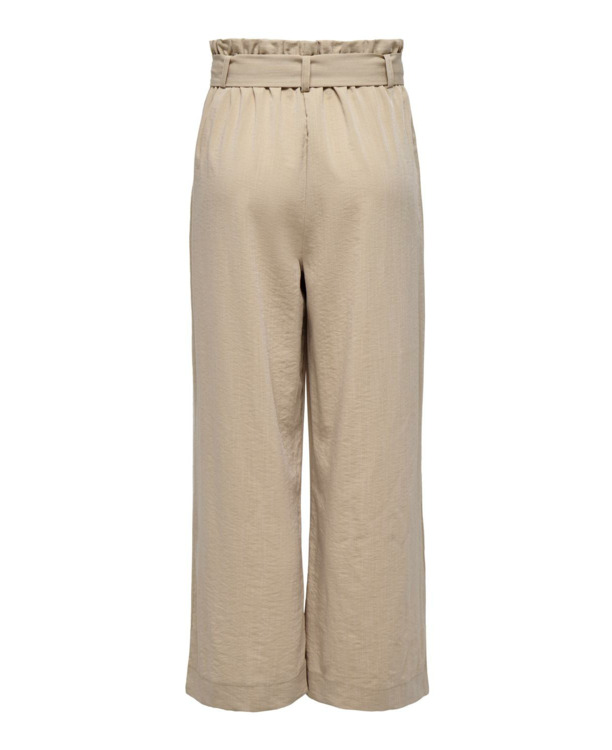 Flared Fit Paperbag broek met riem