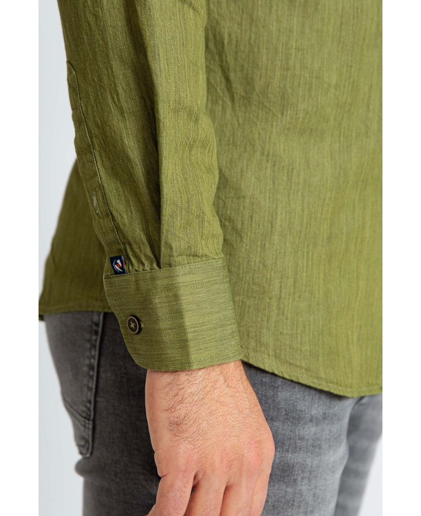 Suitable Overhemd Washed Groen