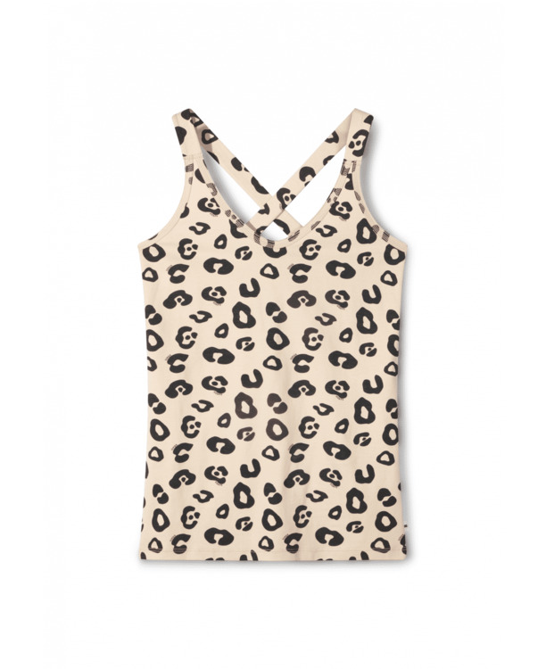 10DAYS Dames top wrapper luipaard 92% biologisch katoen