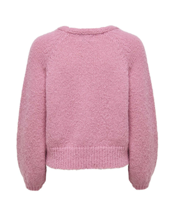 Regular Fit V-Neck Long Sleeves (L/S) Basic gebreid vest met lange ballonmouwen