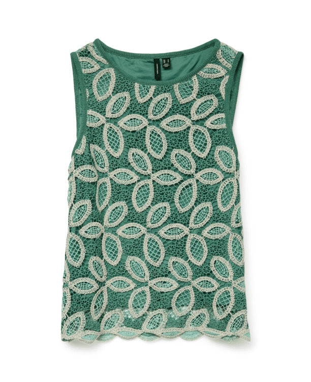 VMEIVISA S/L CROCHET SHORT TOP WVN