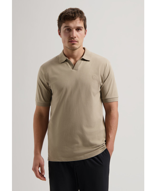 Dstrezzed Heren Jersey Polo Button Polo Zwart Bowie