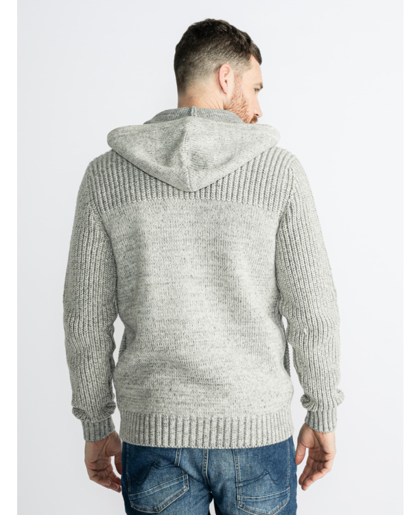 Men Knitwear Hooded Cardigan