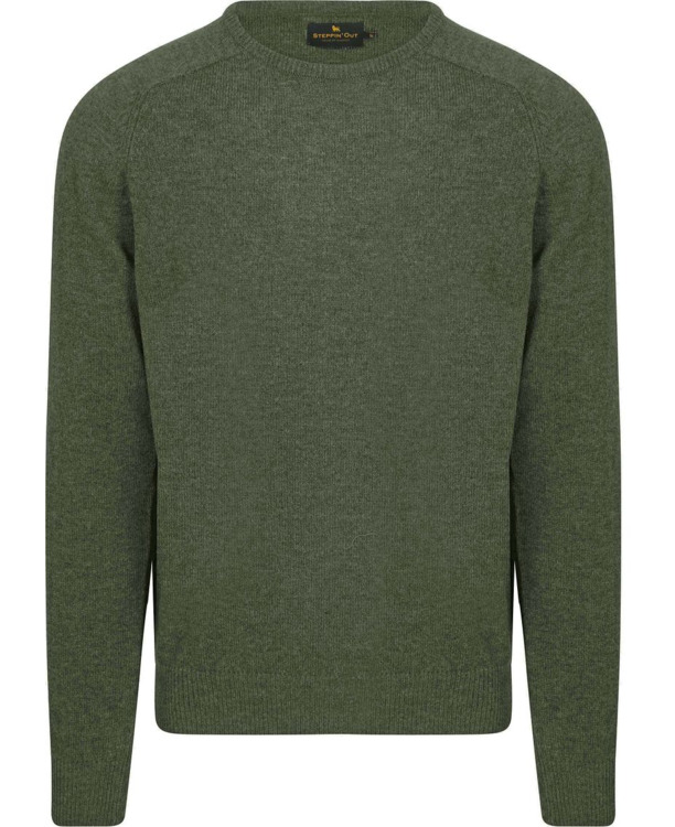 Steppin' Out Trui Lamswol Olijfgroen