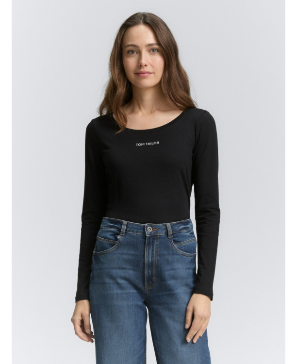Shirt met lange mouwen en logoprint