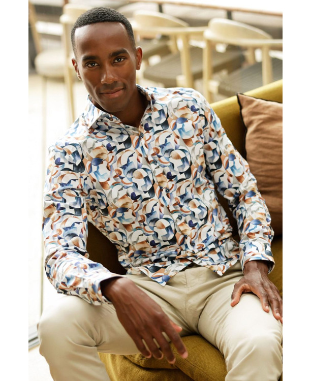 R2 Overhemd Print Multicolor