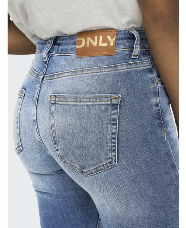 Flared Fit Jeans met uitlopende taille en riemlussen