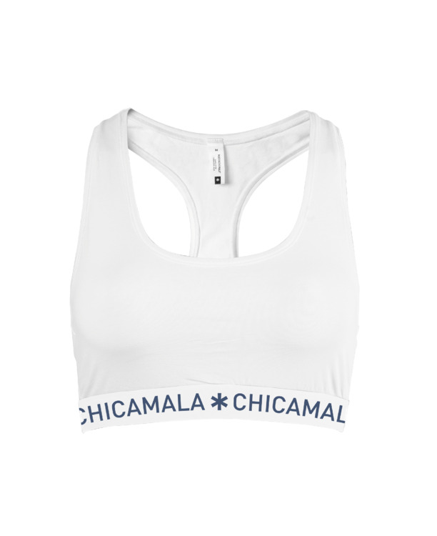 Dames 1-pack racer back effen White
