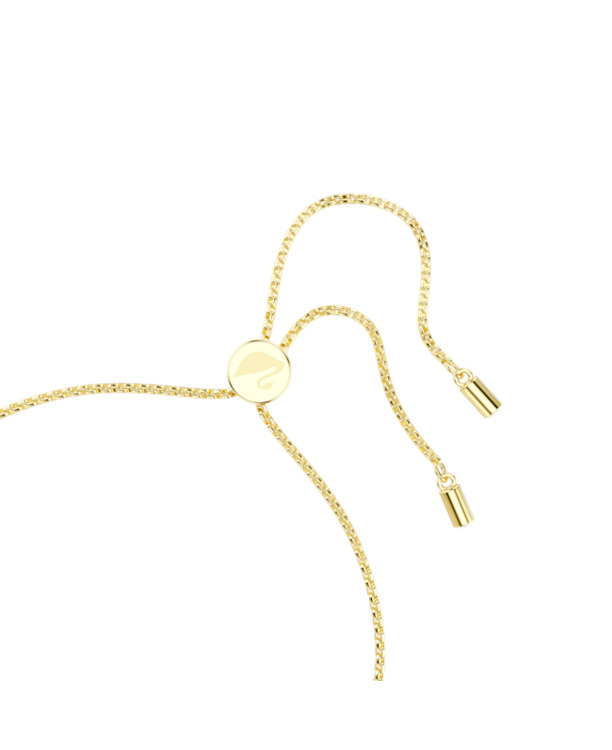 Hyperbola Spin Soft Bracelet Round Gold shiny White Crystal