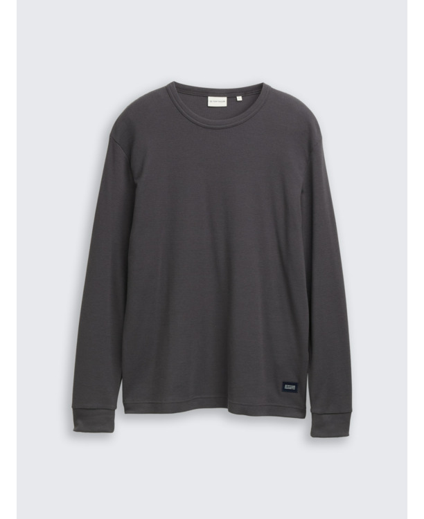 Shirt met lange mouwen en textuur