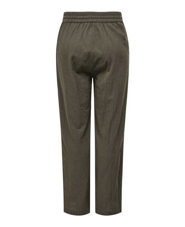 Regular Fit Basic elastische taillebroek met zijzakken