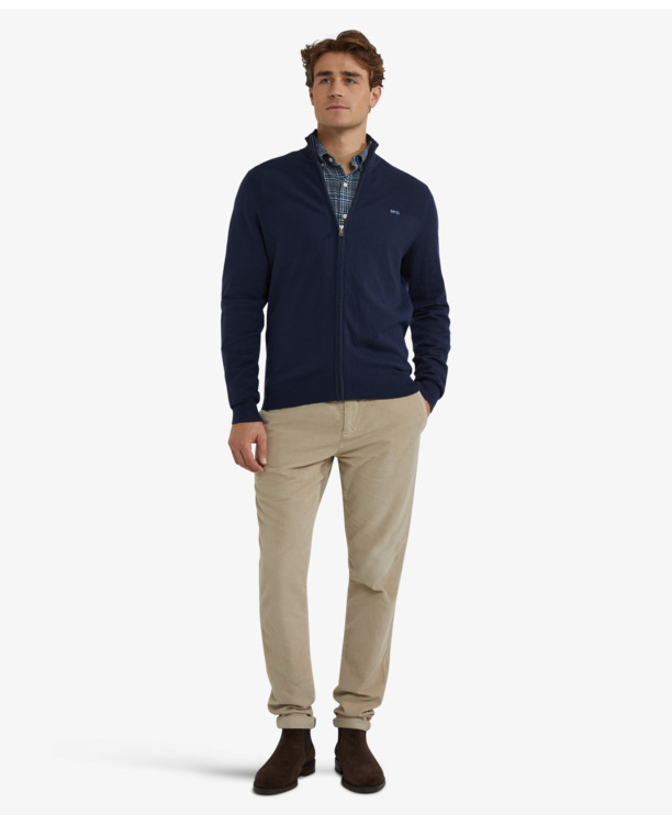 Zip Thru Cardigan Heren