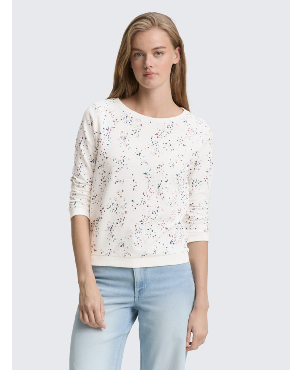 Basic sweatshirt met all-over print