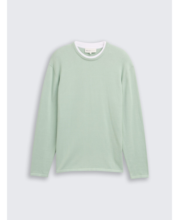 Gebreite trui met kraagdetail