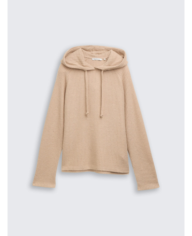 Losse hoodie met structuur